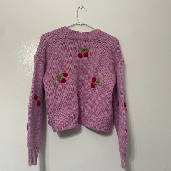 NWT Forever 21 Cherry Cardigan Sweater | Size: Various - Picture 4 of 5